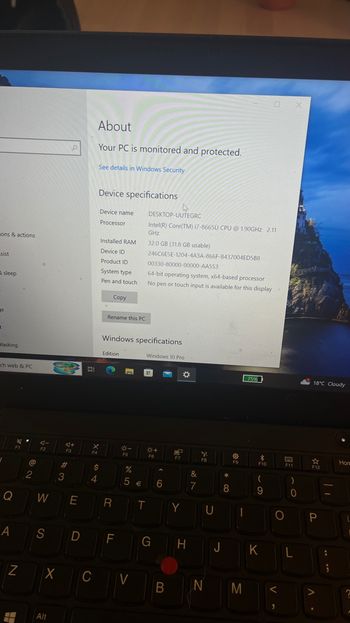 Lenovo x390 intel i7-8665U Intel HD Graphics 620 / 32 GB RAM / 500 GB SSD Storage for sale