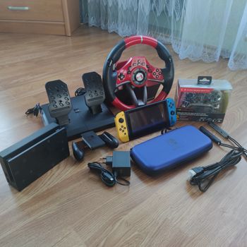 Nintendo Switch, Yellow & Blue, 32GB + 16GB didelis komplektas 