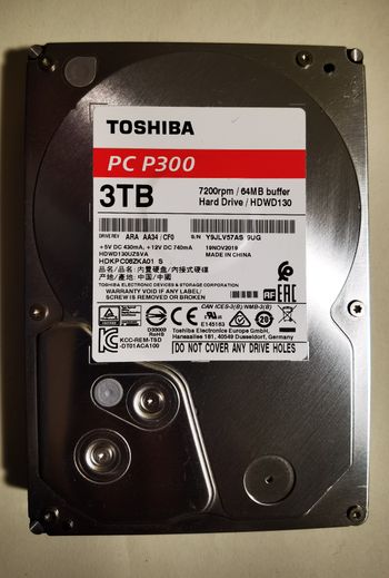 Toshiba P300 3 TB HDD Storage