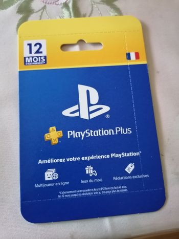 Carte D'abonnement Playstation Plus 12 Mois - Code Pour PS4 Et PS5 - Garantie 3 Mois - Neuf Scellé