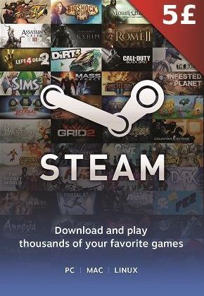 Steam Wallet Gift Card 5 GBP Steam Key UNITED KINGDOM