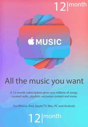 Apple Music Subscription 12 months Key UNITED STATES