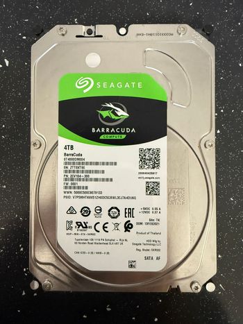 Seagate BarraCuda 4 TB HDD Storage