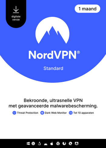 NordVPN Standard - 1 Month - 10 Devices (PC/MAC/Mobile) VPN & Cybersecurity Software Subscription Key NETHERLANDS