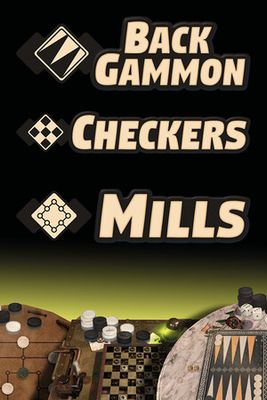 Backgammon + Checkers + Mills game cover