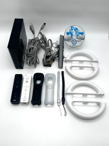 Nintendo Wii RVL-001 REGION FREE Žaidimų Konsolės Pilnas Juodas Rinkinys