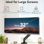 Reguliuojamas aliuminis monitoriaus laikiklis (13"–32", iki 9.98 kg) Tvirtas ir  for sale