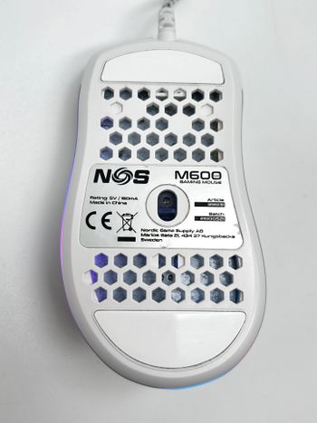 NOS M600 USB Laidinė Gaming Žaidimų Balta Pelė