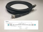 Coaxial RG59 Cable Assembly, BNC Plug to BNC Plug, 75 ohm, 16.4 ft, 5 m, Black