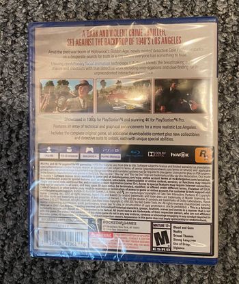 L.A. Noire PlayStation 4