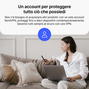 Get NordVPN Standard -  6-Mesi - 10 Dispositivi (PC/MAC/Mobile) VPN e Cybersecurity - ITALIA