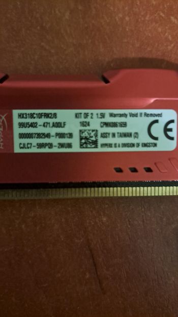 Kingston HyperX Fury Red 8 GB (2 x 4 GB) DDR3-1866 Red / Silver PC RAM for sale