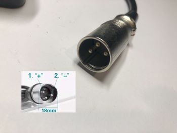 MDA BC292360020 84W 42V 2A XLR Male Head 3pin 18mm Genuine Adapter Charger