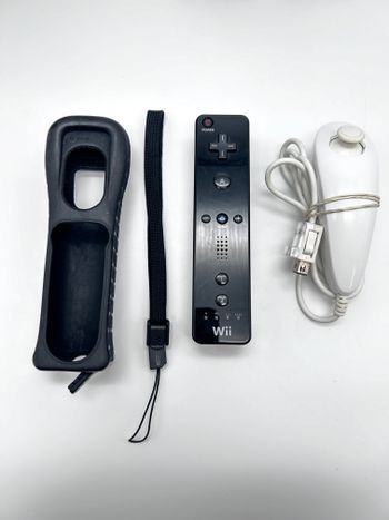 Nintendo Wii RVL-001 Žaidimų Konsolės Pilnas Juodas Rinkinys