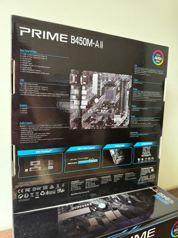 Asus Prime B450M-A II AMD B450 Micro ATX DDR4 AM4 1 x PCI-E x16 Slots Motherboard