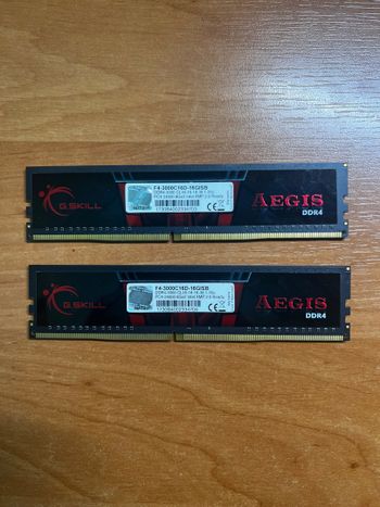 Gskill Aegis f4-3000c16D-16gb (2-8gb) DDR4 3000 mh/z