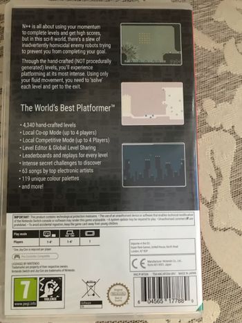 N++ (NPLUSPLUS) Nintendo Switch
